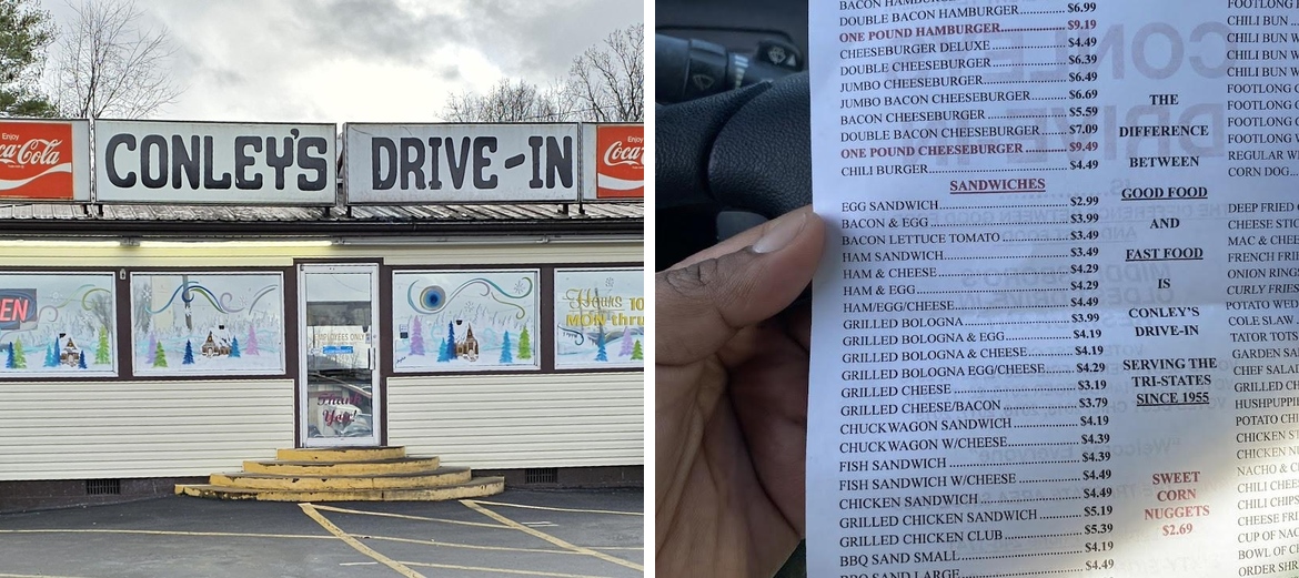 Conley's Drive-In Restaurant Menu