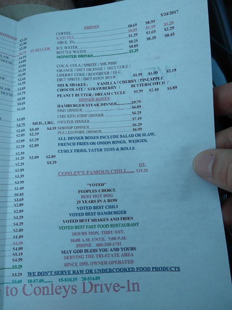 Conley's Drive-In Restaurant Menu image 4
